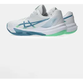 Asics Sky Elite FF 3 Herren, Volleyballschuhe, weiß, Größe 44 1⁄2 / türkis / 44,5