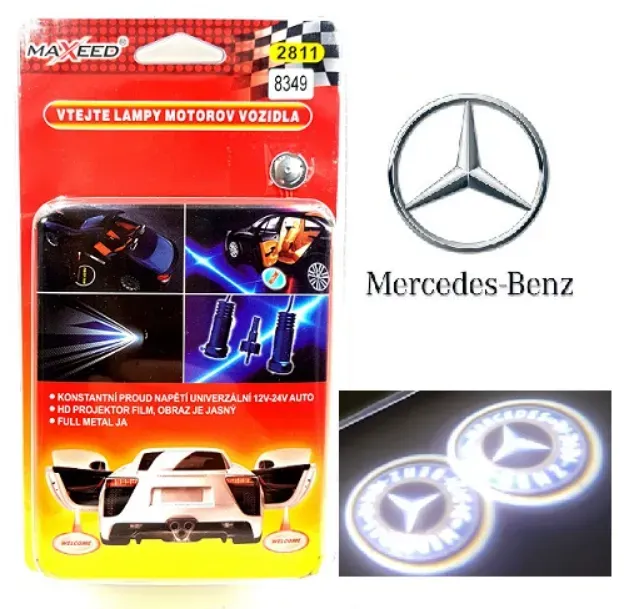 LED-Türleuchte mit Mercedes‐Logo