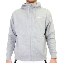 Nike Sportswear Club French Terry Kapuzenjacke dark grey heather/matte silver M