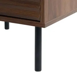 Beliani Nachtschrank Walgett 40 x 40 x 54 cm Dunkelbraun