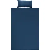 REDBEST Detroit Unifarben Dunkelblau 135 x 200 cm + 40 x 80 cm