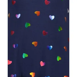 blue seven Jerseykleid BLUE SEVEN, Mädchen, Kleid mit Herzen", Mädchen, Gr. 134, 5640, ultramarin, 95% Baumwolle, 5% Elasthan, normal, Rundhals, Kleider Jerseykleid,