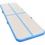 vidaXL Aufblasbare Gymnastikmatte mit Pumpe 600x100x10 cm PVC Blau