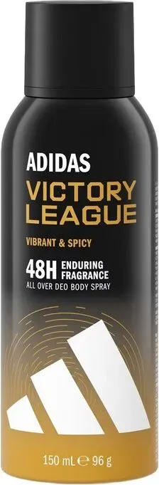 ADIDAS All Over Deo Body Spray Victory League - 48H Frische, Aluminiumfrei & Vegan, Dynamisch-würziger Duft mit Zitrone, 150 ml