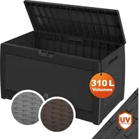 CASARIA Gartenbox 310 l 119 x 48 cm Anthrazit