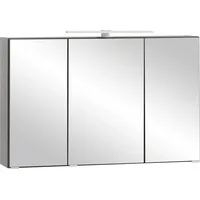 WELLTIME Spiegelschrank "Lienz", grau (graphitgrau), B:100cm H:64cm T:20cm, Spanplatte,