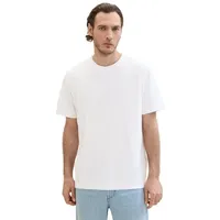 TOM TAILOR T-Shirt mit Rundhalsausschnitt, Weiss, XL,