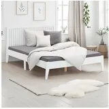 Homestyle4u Doppelbett 140 x 200 cm Weiß