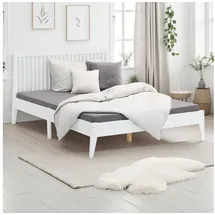 Homestyle4u Doppelbett 140 x 200 cm Weiß