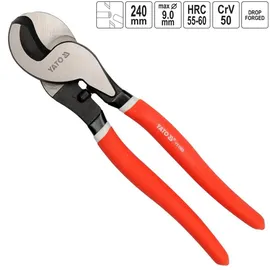 Yato YT-1969 Kabelschere 240mm, Härte (nach Rockwell) von: 55HRC, Härte (nach Rockwell) bis: 60HRC