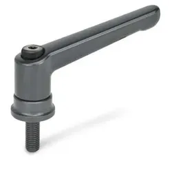 300.4-78-M8-21-SZ Verstellbare Klemmhebel mit Spannkraft-Verstärkung, Schraube Stahl