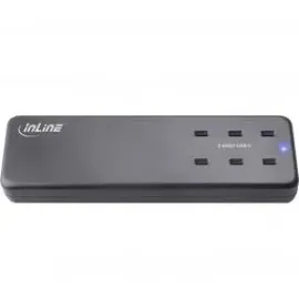 InLine Multiport Netzteil, 6x USB-C, GaN, 120W, PD 3.0, schwarz