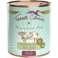 Terra Canis 6 x 800g Getreidefrei Rind mit Zucchini, Kürbis und Oregano Terra Canis Hundefutter nass