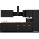 Nobilia Küchenzeile Touch II 360 cm schwarz