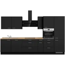 Nobilia Küchenzeile Touch II 360 cm schwarz