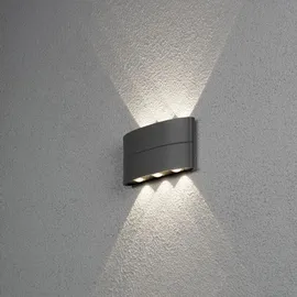 Konstsmide Außenwandleuchte Aluminium 9,5 cm inkl. Bewegungsmelder anthrazit