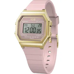 Chronograph ICE-WATCH "ICE digit retro - Small", rosa, Armbanduhren, Damen, Armbanduhr, Quarzuhr, Damenuhr, Silikonarmband, Datum