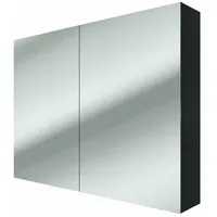 AcquaVapore Spiegelschrank Badspiegel Badezimmer Spiegel City 100cm schwarz JA