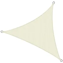 Sol Royal Sonnensegel dreieckig 7x7x7m Wasserdurchlässig HDPE Atmungsaktiver Balkon Terrasse Segeltuch UV Sonnenschutz Segel Garten Pool Camping Creme – Shade Sails HS9