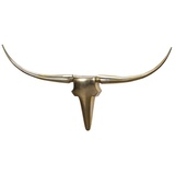 KADIMA DESIGN Deko Geweih Bull "L", Aluminium, 125x60x10 cm, Gold - Exklusive Wanddekoration