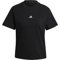 Adidas Essentials Small Logo Cotton Kurzarm-T-Shirt Black / White XS