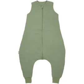 Meyco Baby Ganzjahres-Sleepoverall Musselin pre-washed 2.0 Tog gruen, 80