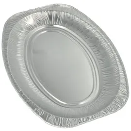 Papstar 3 Servierplatten, Alu oval 33,3 cm x 24,5