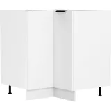 VCM Unterschrank Eck Küchenschrank 76 x 76 x 82 cm Weiß