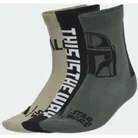 Adidas Star Wars Mandalorian Socken - black/legend ivy/silver pebble