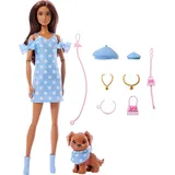 Barbie Twinning Looks Puppe mit Hündchen (JFP38)