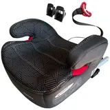 XOMAX XL-313 Kindersitz mit ISOFIX und Gurtfuhrung I mitwachsend 15-36 kg, ca. 3-12 Jahre, Korpergroße von 125–150 cm, Gruppe 2/3 I Bezug abnehmbar und waschbar I ECE R129 I schwarz-weiß (Muster)