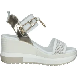 Nero Giardini Keilsandaletten Herren Beige/Gold/Weiß 41