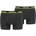 Herren Boxershorts im Basic Baumwoll Stretch einfarbig Anthrazit/Gelb L