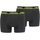 Head Herren Boxershorts im Pack - Basic, Baumwoll Stretch, einfarbig Anthrazit/Gelb L