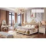 Xlmoebel Schlafzimmer-Set Neues 8-teiliges Luxus-Schlafzimmer-Set mit klassischen, (Bett+2x Nachttische+Schminktisch+2x Hocker+Sessel+Kleiderablage), Hergestellt in Europa