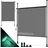 Kesser Windschutz Klemmmarkise 150 x 310 cm grau