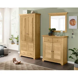 Home Affaire Spiegel "Livana", weiß, B:80cm H:80cm T:8cm, Massivholz, Spiegel, FSC zertifiziertes Massivholz