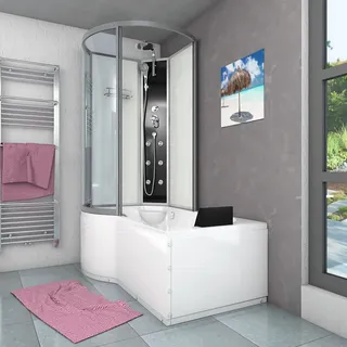 AcquaVapore Kombination Badewanne Dusche K50-R00 Duschtempel 100x170 cm