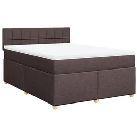 vidaXL Boxspringbett 140 x 200 cm Dunkelbraun