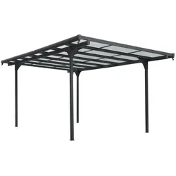 FLORAWORLD Carport »Freiburg«, anthrazit, BxHxT: 299 x 226 x 496 cm, Flachdach - schwarz