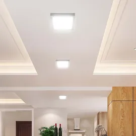 V-Tac LED-Aufbaupanel 6 Leuchtmittel quadratisch gold