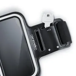 Arendo Smartphone-Tragegurt, Fitness Armband für 4,7` Smartphones, Schlüsselfach, Reflektorstreifen