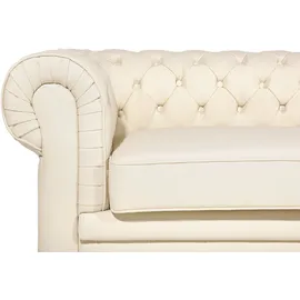 Beliani Sofa Creme Chesterfield