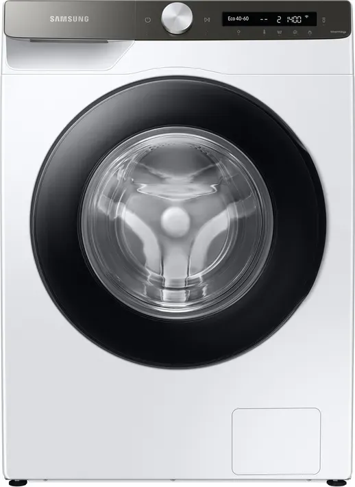 Samsung Waschmaschine, 8 kg, 1400 U/min, Ecobubble, Automatische Waschmittel- und Weichspülerdosierung, Weiß/Schwarz, WW8ET534AATAS2 [Energieklasse A]