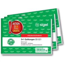 SIGEL Quittungen, MwSt. separat ausgewiesen Formularbücher T1178 + GRATIS 1 St.