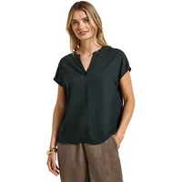 STREET ONE Split Neck Bluse grün 36
