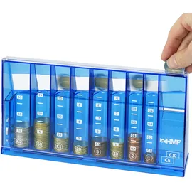 HMF 4710-05 Münzsortierer Spardose 24 x 12 cm, Blau