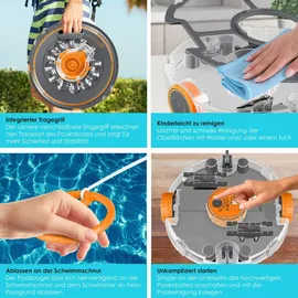 Kesser Poolroboter Aqua-9000 Anthrazit/Orange inkl. Transporttasche