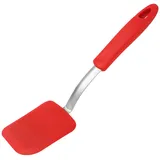 ulafbwur Sicherer Silikon-Spatel aus Silikon, Keksspatel, Pfannenwender, Mini-Brownie-Spatel, hitzebeständig, antihaftbeschichtet, Kochgeschirr, Flipper, Backutensilien, Silikon-Spatel, Rot
