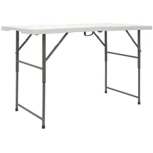 AMANKA Garten Klapptisch 120 x 60 cm Höhenverstellbar Weiß